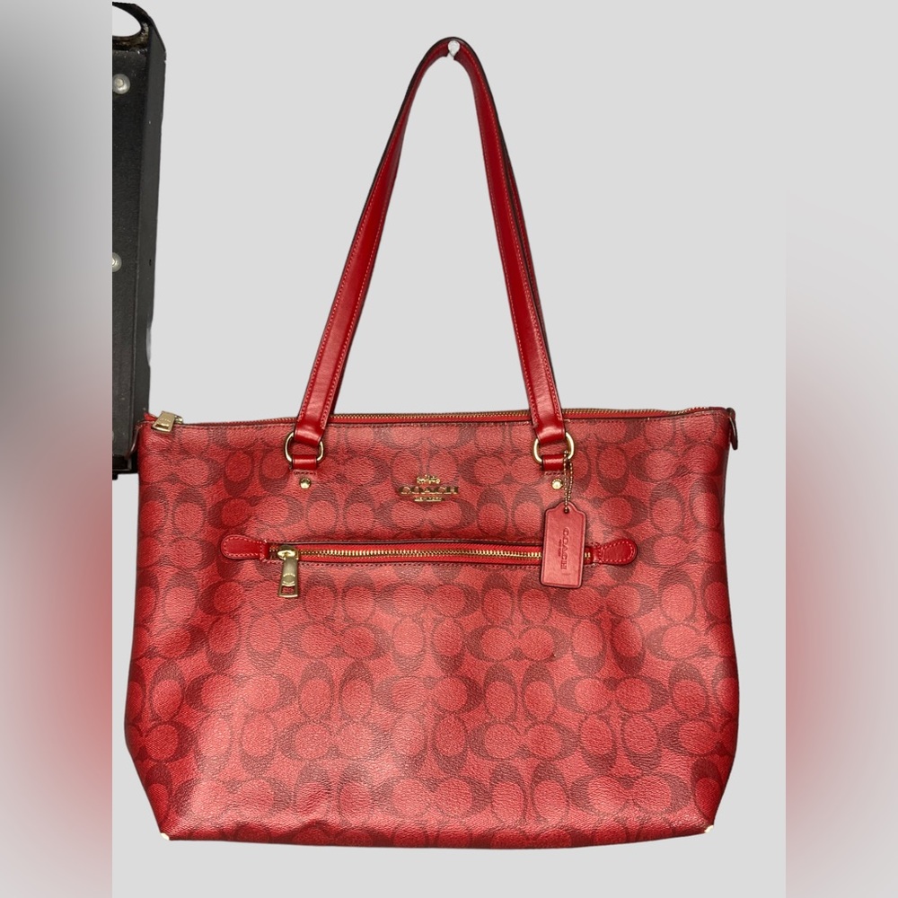Coach Red Gallery Tote Shoulder Bag